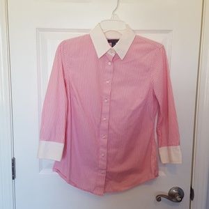Pink Tommy Hilfiger 3/4 sleeve top.